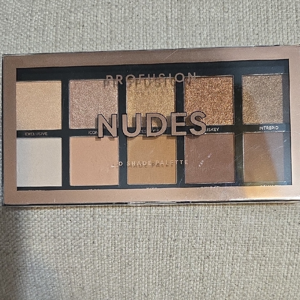 Profusion Cosmetics Nudes Eyeshadow Palette - Iconic Gold and Brown Hues